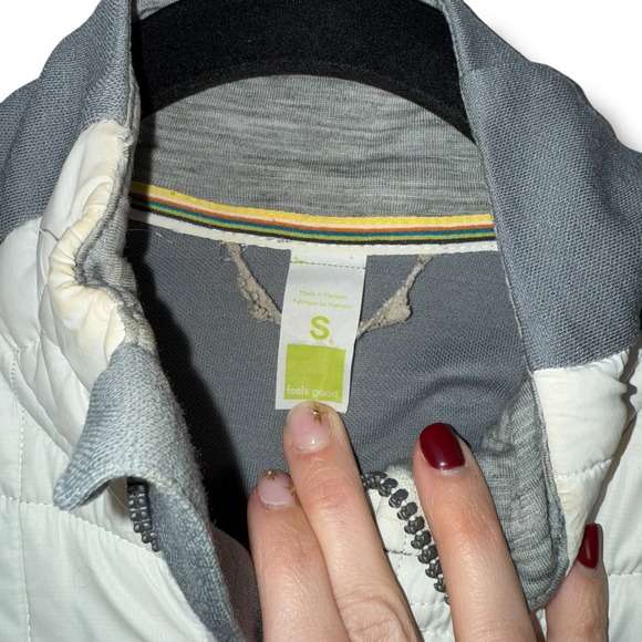 Smartwool Womens Quilted Insulated Jacket Gray White Zip Up Athleisure Size S - Picture 4 of 7